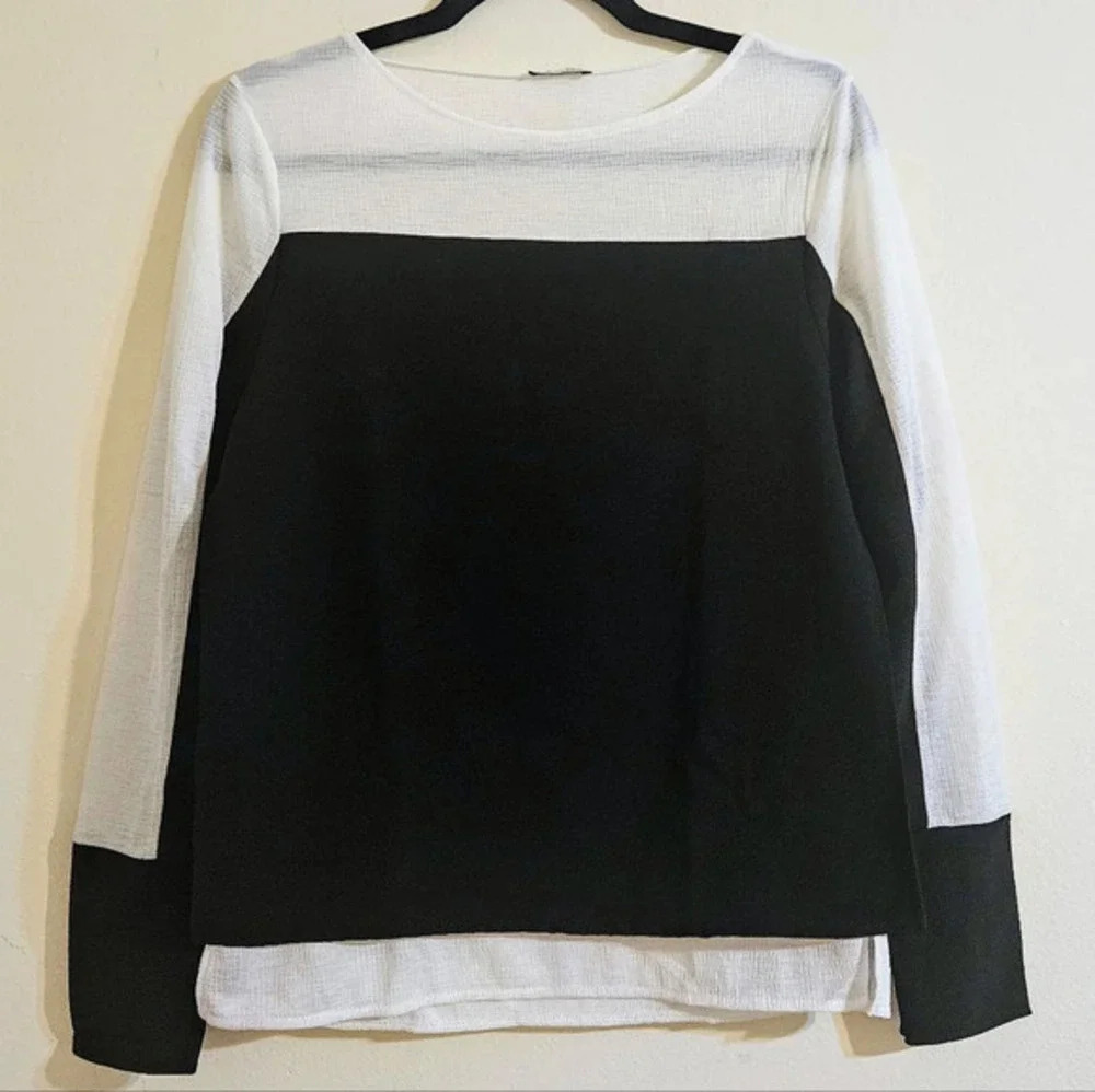 Zara Color Block Blouse